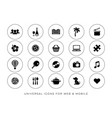 black leisure web and mobile icons vector image vector image