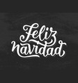 feliz navidad modern calligraphic chalk lettering vector image vector image