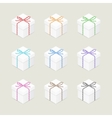 present boxes with twine bows vector image