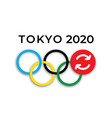 symbol olympic games in tokyo 2020 vector image