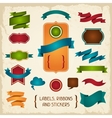 labels ribbons and stickers vector image