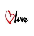 red heart in grunge style isolated on white vector image vector image