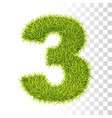 number three vector image