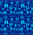 beach and resort blue pattern vector image vector image