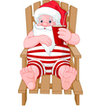 cartoon santa claus vector image vector image