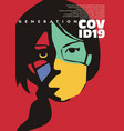 covid19 generation conceptual artistic poster vector image