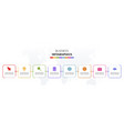 infographics design template and icons with 8 vector image