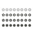 settings icons set vector image