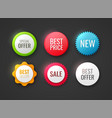 collection promo badges isolated vector image