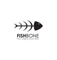 restaurant logo design with using fish bone vector image