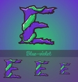 halloween decorative alphabet - e letter vector image vector image