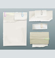paper message notes on clips vector image