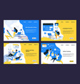 online training landing page video tutorials vector image
