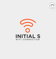 initial s wifi connection communication creative vector image