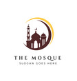 mosque icon silhouette logo design isolated vector image vector image