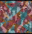vintage psychedelic wavy lines seamless texture vector image