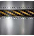 metal warning background vector image vector image