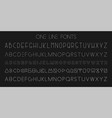 set modern minimalistic fonts trendy vector image
