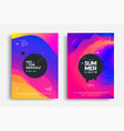 summer wavy geometric poster design fluid banner vector image vector image