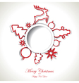 christmas background with text place vector image