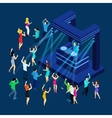 dancing people isometric vector image vector image