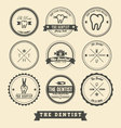 dentist label design vector image vector image