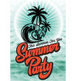 color poster for summer party with inscription vector image vector image