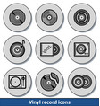 light vinyl record icons vector image vector image
