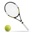 tennis racket and ball vector image