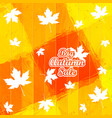 big autumn sale autumnal maple leaf on a wooden vector image vector image