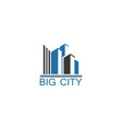 big city logo vector image