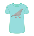 going gray pigeon t-shirt vector image vector image