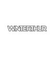 winterthur in the switzerland emblem design vector image vector image