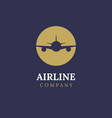 airline logo plane travel icon airport flight vector image vector image