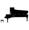 black grand piano vector image