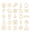 new year icons christmas party elements year vector image vector image