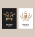 craft beer poster flyer template card vector image vector image