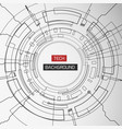 monochrome round tech background vector image vector image