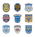police shield government agent badges and vector image
