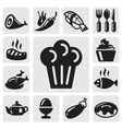 restaurant icons vector image vector image