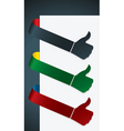 set of thumb up tags vector image