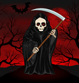 grim reaper for halloween vector image
