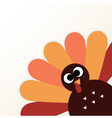 beautiful cartoon turkey bird for thanksgiving day vector image