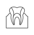 dental canals line outline icon vector image