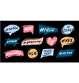 hashtag banners social media tags internet slang vector image vector image
