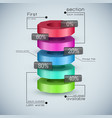 realistic 3d business diagram vector image vector image