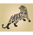 tiger ornament decoration 2 vector image