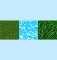 textures of water green grass and ivy leaves vector image vector image
