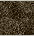 tropical seamless natural pattern of exotic leaves vector image