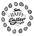 happy easter premium handdrawn lettering vector image